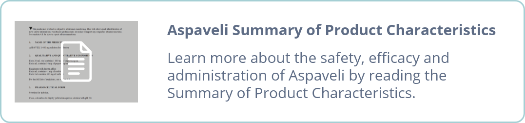 Aspaveli Summary of Product Characteristics